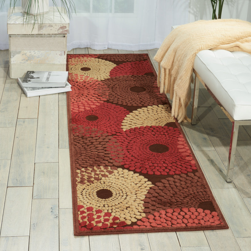 Wade Logan Brown/Red Area Rug & Reviews Wayfair