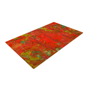 Jeff Ferst Crimson Forest Red/Green Area Rug
