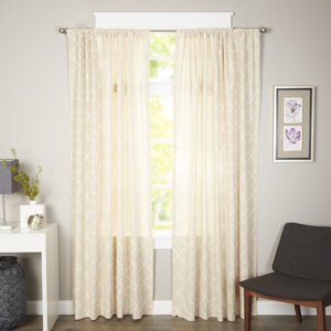 Dauberville Geometric Room Darkening Rod Pocket Curtain Panels (Set of 2)