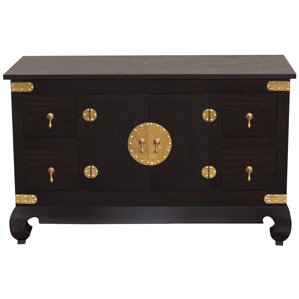 Ming Fine Handcrafted Solid Mahogany Wood Server..