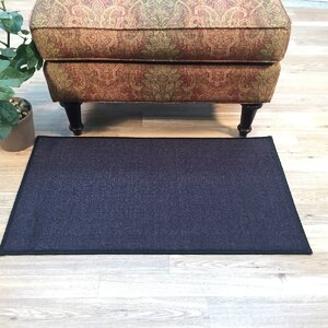 Karlee Solid Plain Black Area Rug