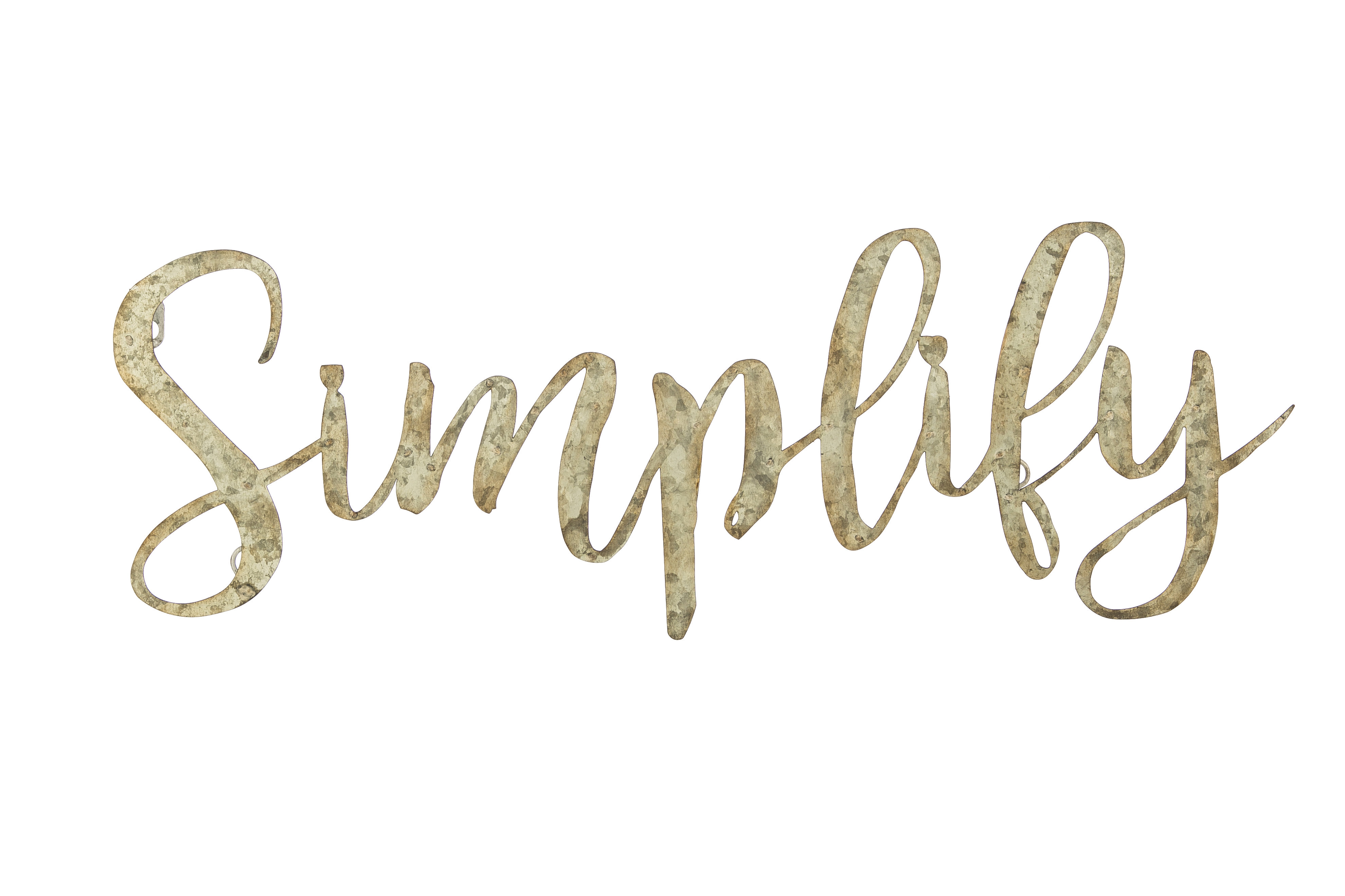 Wrought Studio Simplify 3D Cursive Metal Wall Decor Wayfair