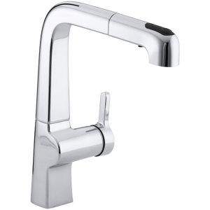 Evoke Single-Hole Kitchen Sink Faucet with 9
