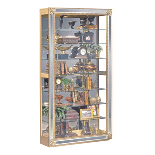 Hanging Wall Curio Cabinets Wayfair Reflection Lighted Curio Cabinet