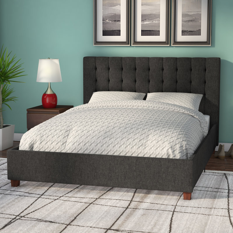 Wade Logan Littrell Upholstered Platform Bed & Reviews | Wayfair Wade Logan Littrell Upholstered Platform Bed & Reviews | Wayfair