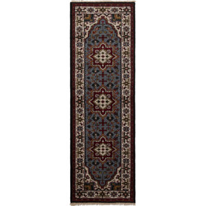 One-of-a-Kind Larsen Geometric Hand-Knotted Wool Gray Area Rug