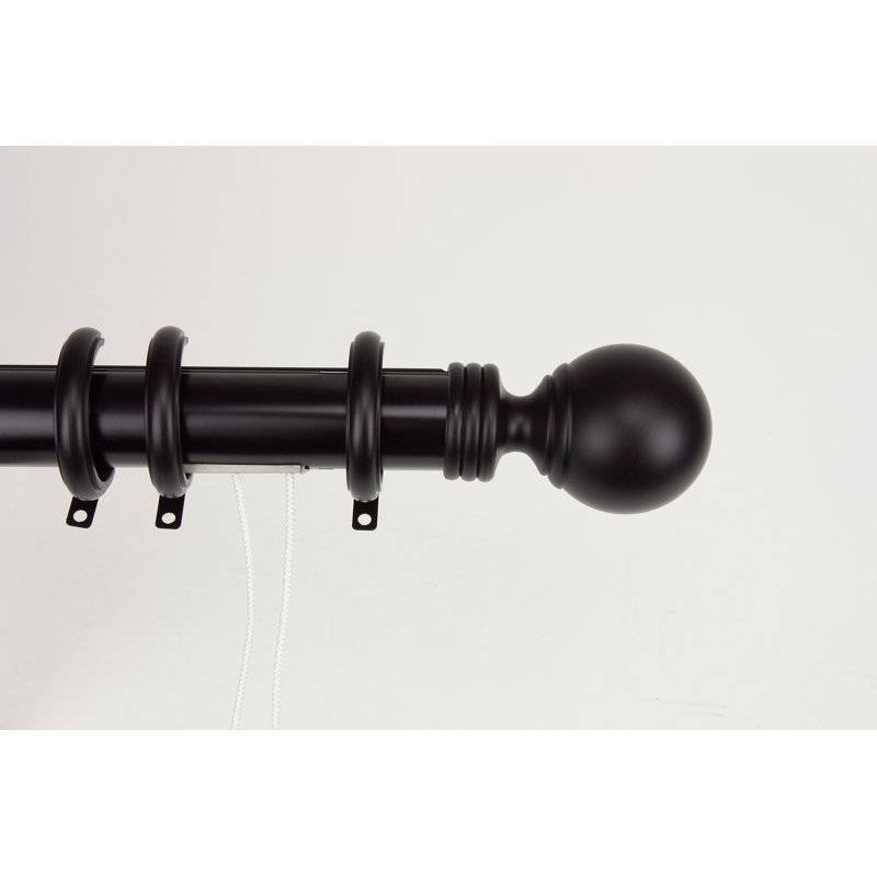Rod Desyne Elite Traverse Sphere Center Open Single Curtain Elite Traverse Sphere Center Open Single Curtain Rod