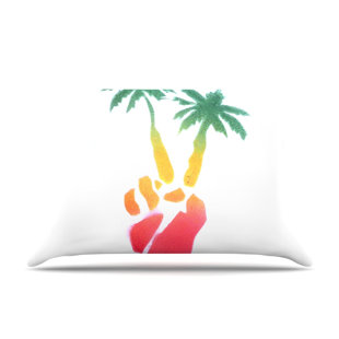 Palm Tree Pillow Shams Wayfair Peace Palms By Infinite Spray Art Palm Tree Cotton Pillow Sham