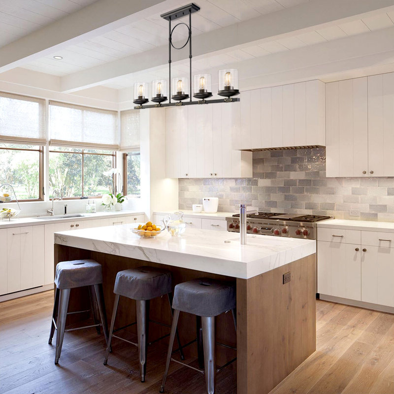 Gracie Oaks Dennis Retro Kitchen Linear Island Pendant Lighting The Look