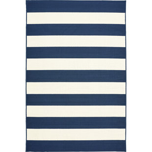 Henley Stripe Navy Indoor outdoor Area review