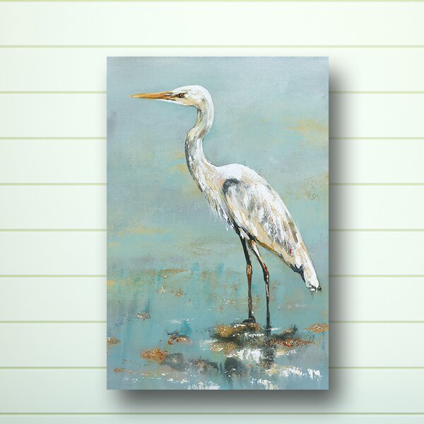 'Herons II' Painting Print on Wrapped Canvas & Reviews | Birch Lane