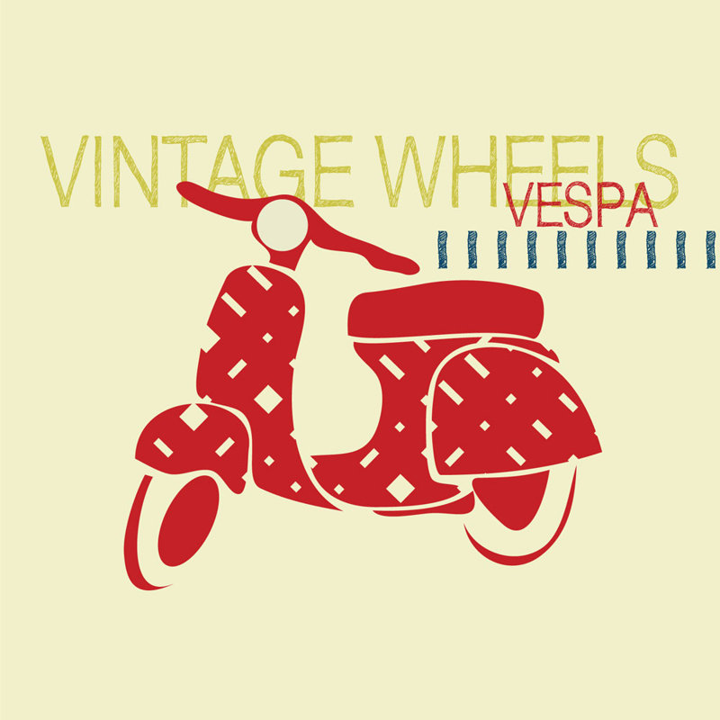 Trendy Peas Vintage Vespa Wall Art Wayfair