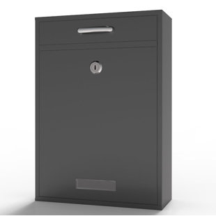 Mail Drop Box Wayfair Durable Wall Mounted Mail Steel Drop Box With Lock And Key