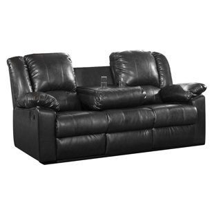 Couch With Cup Holders Wayfair Kimber Reclining Sofa