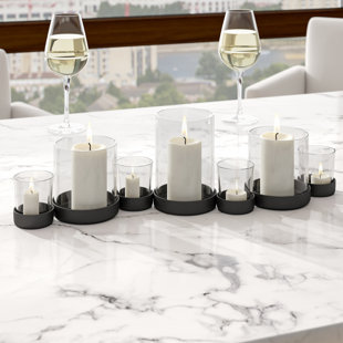 Hurricane Candle Holders You Ll Love Wayfair 7 Piece Iron Gl Candle Holder Set