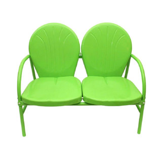 Retro Outdoor Metal Glider Wayfair Atnip Outdoor Retro Metal Double Glider Bench