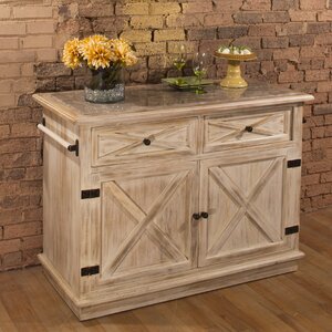 Glenwood Springs Kitchen Island with Marble Top