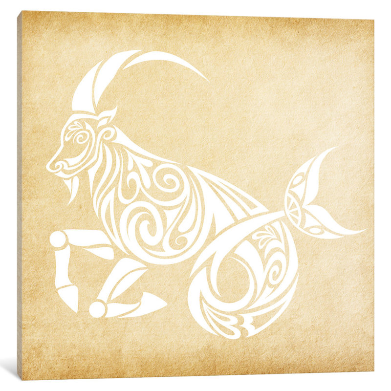 Mercer41 Trustworthy Sea Goat Graphic Art On Wred Canvas Wayfair Trustworthy Sea Goat Graphic Art On Wred Canvas