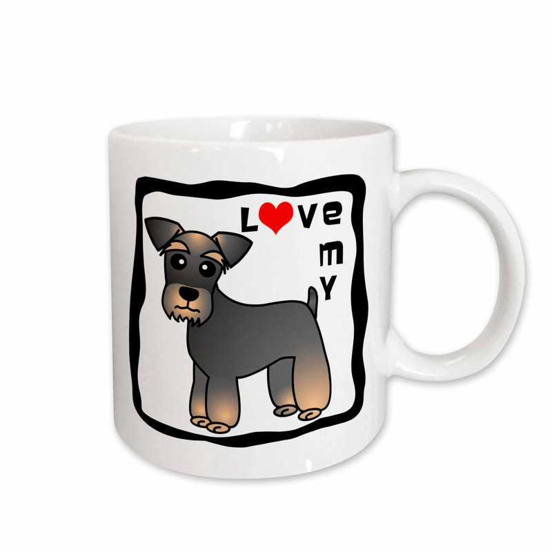 East Urban Home I Love My Miniature Schnauzer Dog Coffee Mug Wayfair I Love My Miniature Schnauzer Dog Coffee Mug