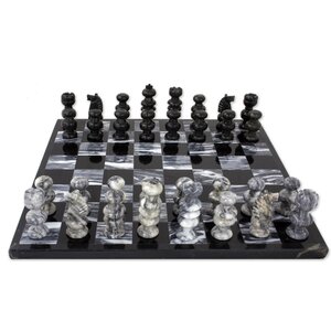 Hand-Crafted Marble Chess Game Set