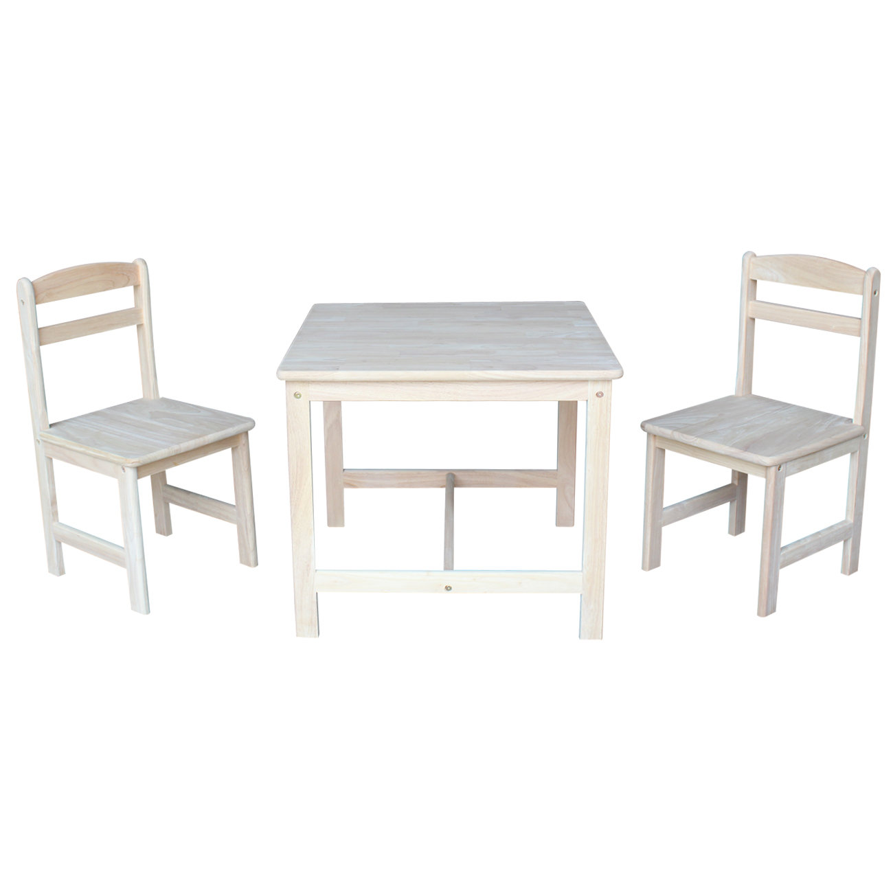 Unfinished Wood Kids' 3 Piece Table and Chair Set & Reviews AllModern