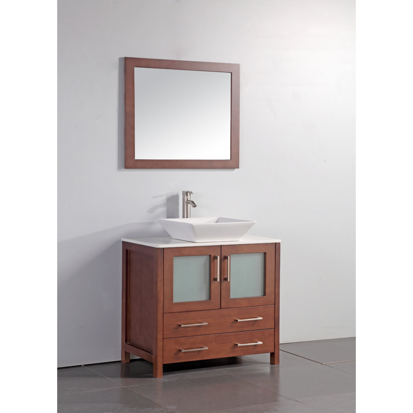 Amare 30 Wall Mounted Bathroom Vanity Set With Vessel Sink By