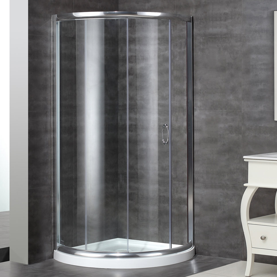 Aston Neo-Angle Door Round Shower Enclosure with Shower Base Aston Neo-Angle Door Round Shower Enclosure with Shower Base