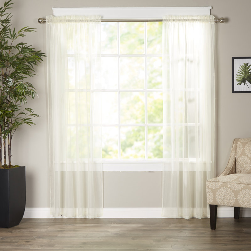wayfair basics™ wayfair basics solid sheer curtain panels wayfair basics™ wayfair basics solid sheer curtain panels