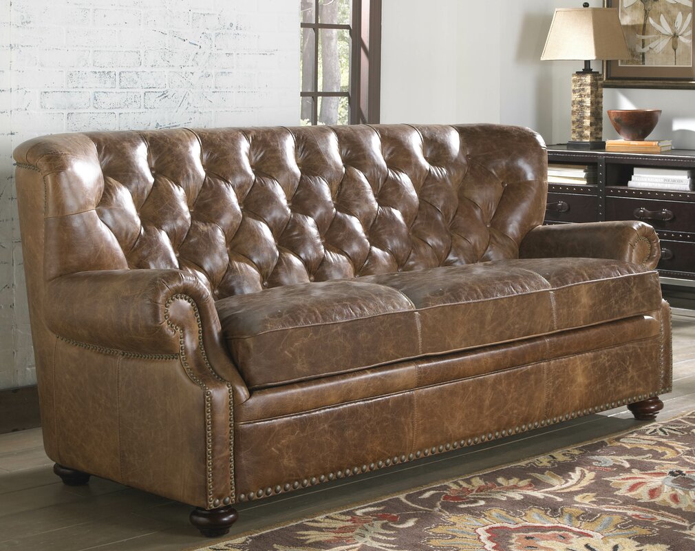lazzaro leather seat height of sofa