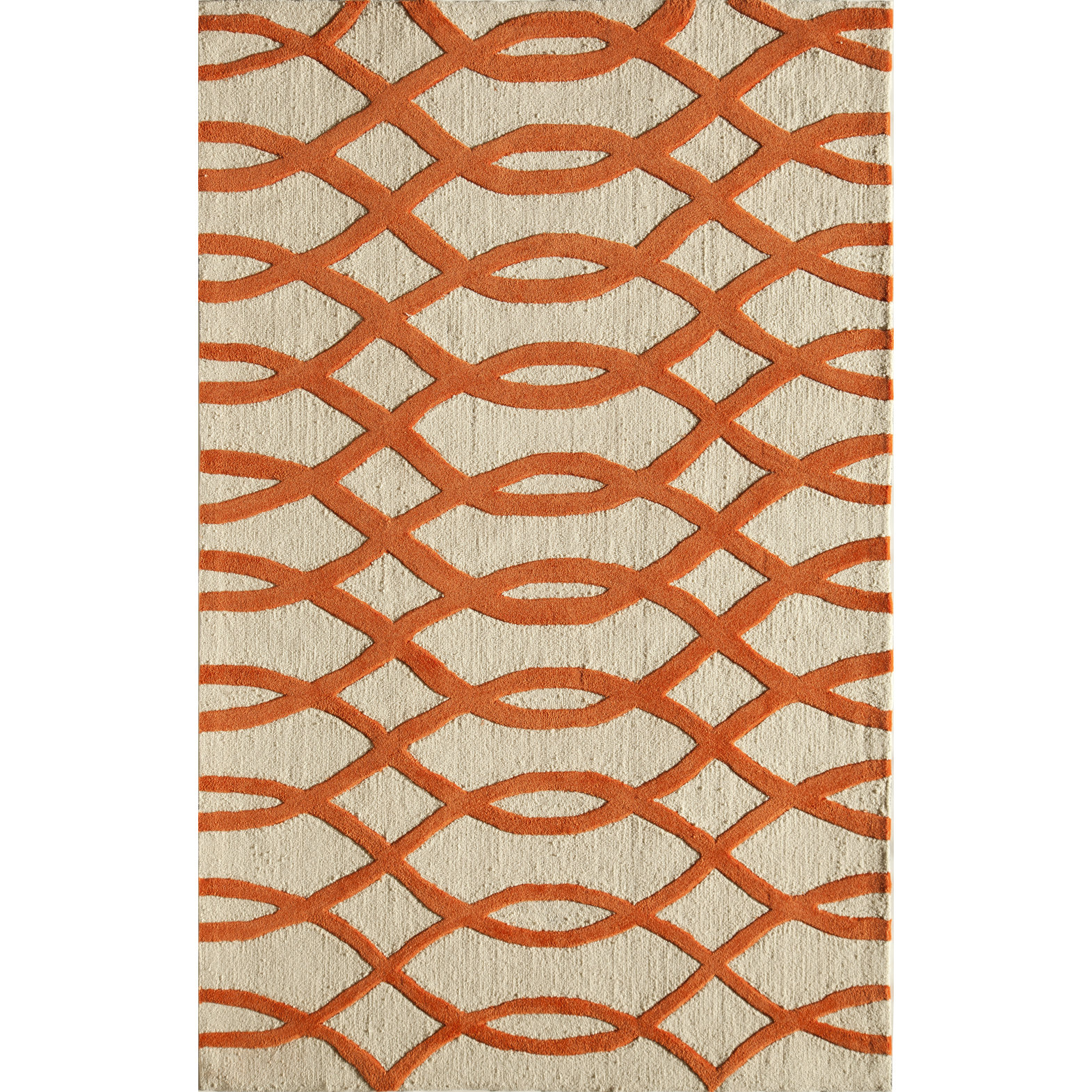The Conestoga Trading Co. HandWoven Orange/Cream Area Rug & Reviews