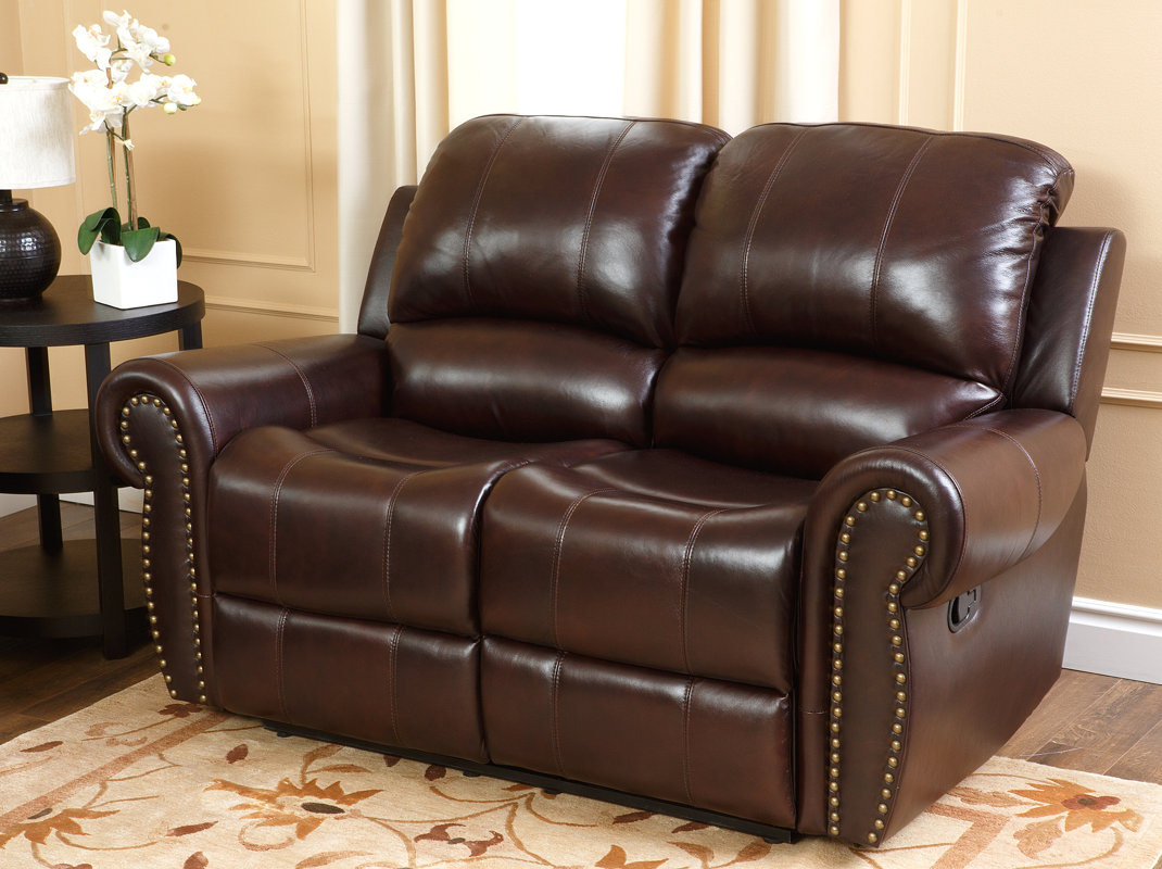 darby home co barnsdale reclining italian leather sofa and darby home co barnsdale reclining italian leather sofa and