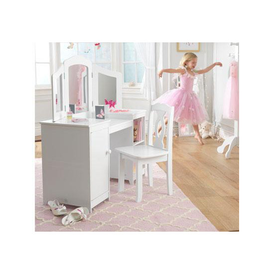 KidKraft Deluxe 2 Piece Vanity Set with Mirror & Reviews Wayfair