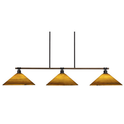 Loon Peak Pujari 3 Light Pool Table Lights Linear Pendant Wayfair