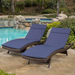 Ziyamet Chaise Lounge with Cushion (Set of 2)