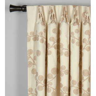 108 Inch Pinch Pleated Curtains D You Ll Love Wayfair Astaire Gold Embroidered Botanical Fl Flower Pinch Pleat Single Curtain Panel