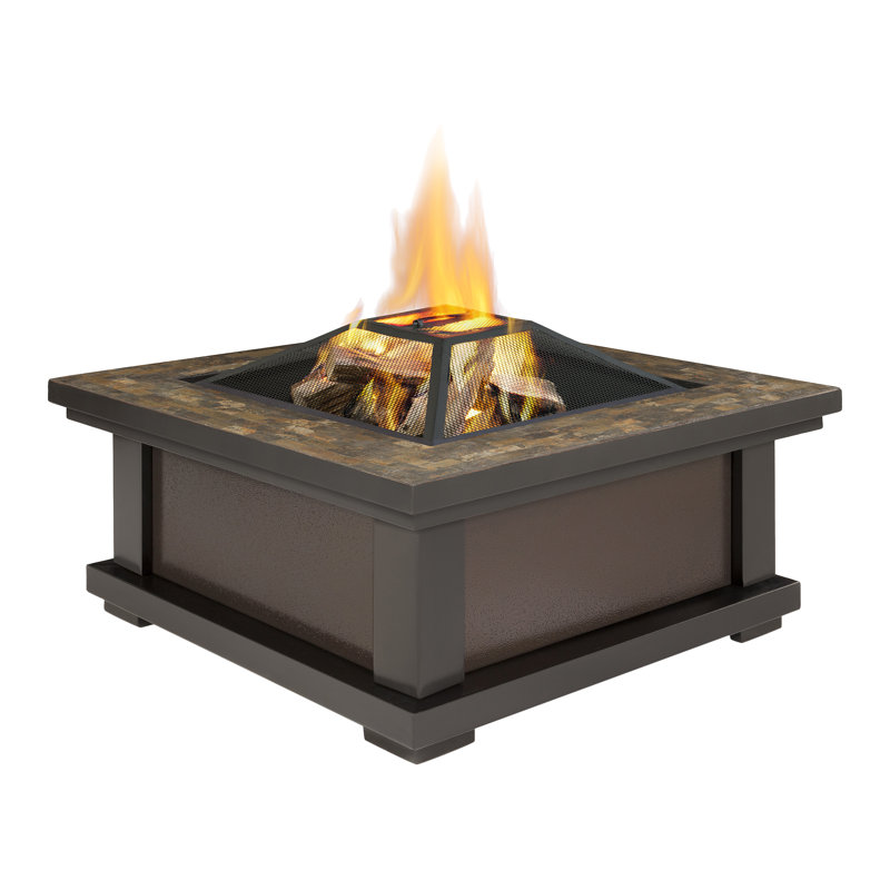 Real Flame Alderwood Steel Wood Burning Fire Pit Table & Reviews Wayfair