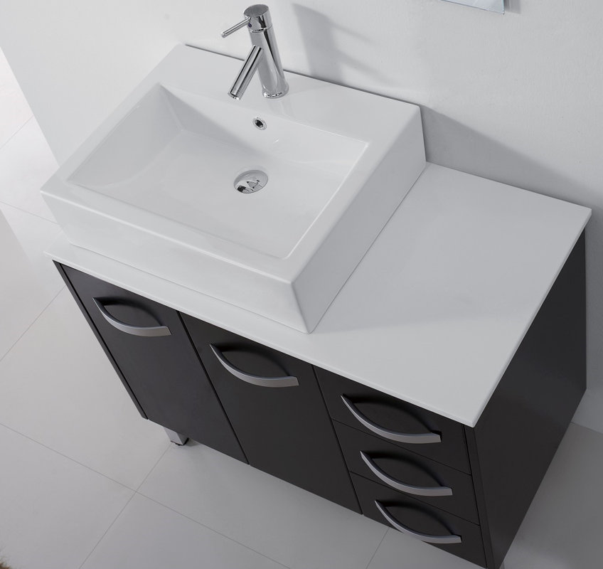 Virtu USA Ultra Modern Series 37" Single Bathroom Vanity ...