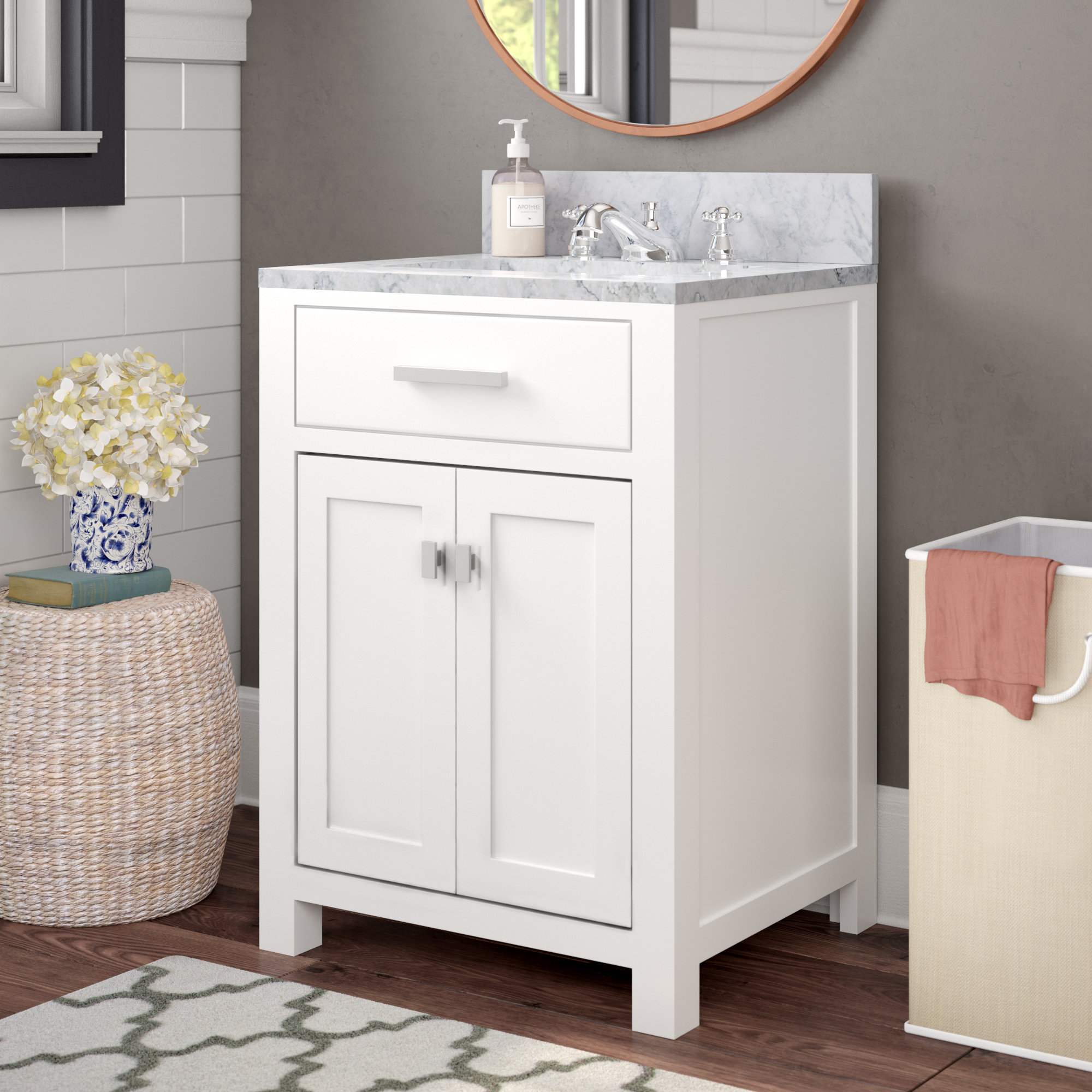 Andover Mills Raven 24 Single Bathroom Vanity Reviews Wayfair