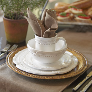 Prescott 16 Piece Dinnerware Set Service For 4 Prescott 16 Piece Dinnerware Set Service For 4