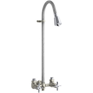 Industrial Exposed Shower with Reversible Yoke and Galvanized Riser