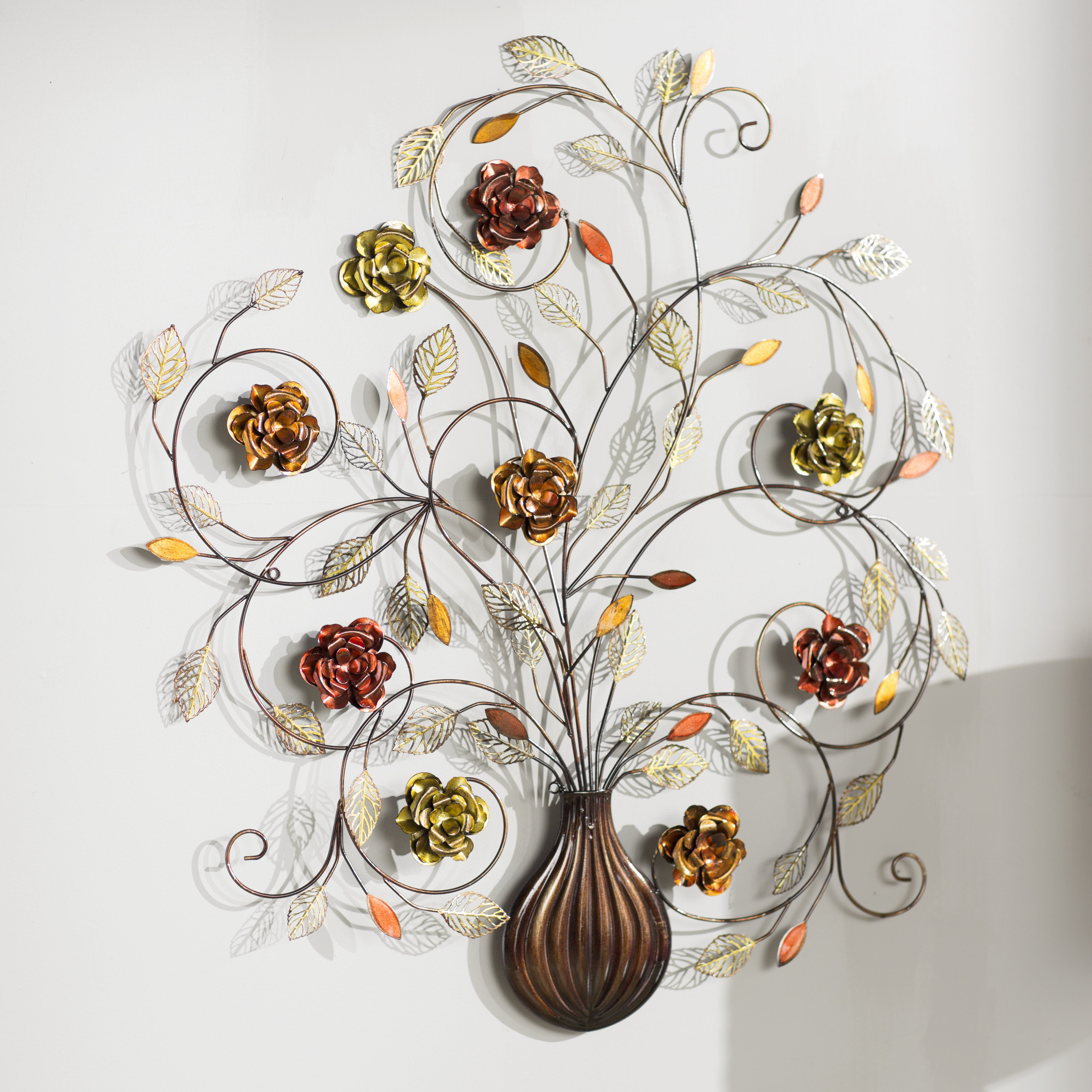 Alcott Hill Flowers Metal Wall Décor Reviews Wayfair
