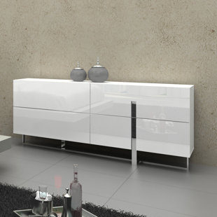 White Lacquer Dresser Wayfair Royce 4 Drawer Double Dresser