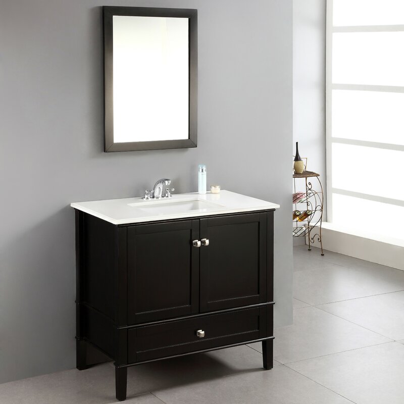 Simpli Home Chelsea 37" Single Bathroom Vanity & Reviews ...