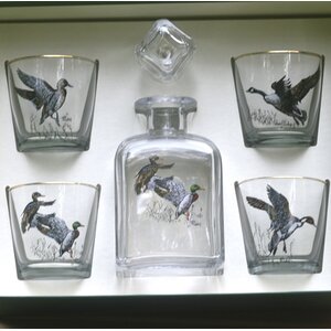 5-Piece Waterfowl Decanter Set