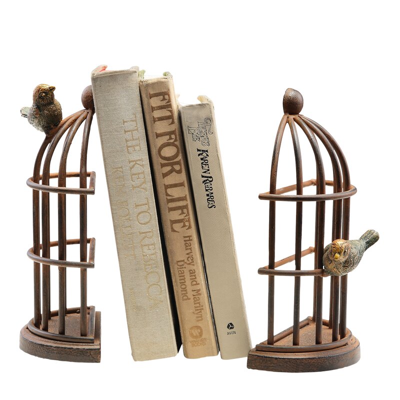 Bird Cage Book Ends