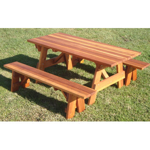 Wood Picnic Tables You Ll Love Wayfair Kensington Solid Wood Picnic Table