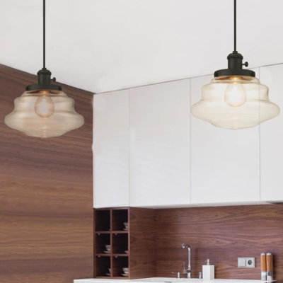 Laurel Foundry Modern Farmhouse Nadine 1 Light Schoolhouse Pendant 1 Light Schoolhouse Pendant