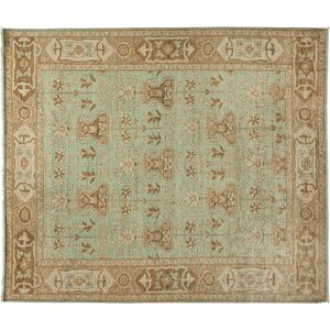 One-of-a-Kind Oushak Hand-Knotted Beige Area Rug