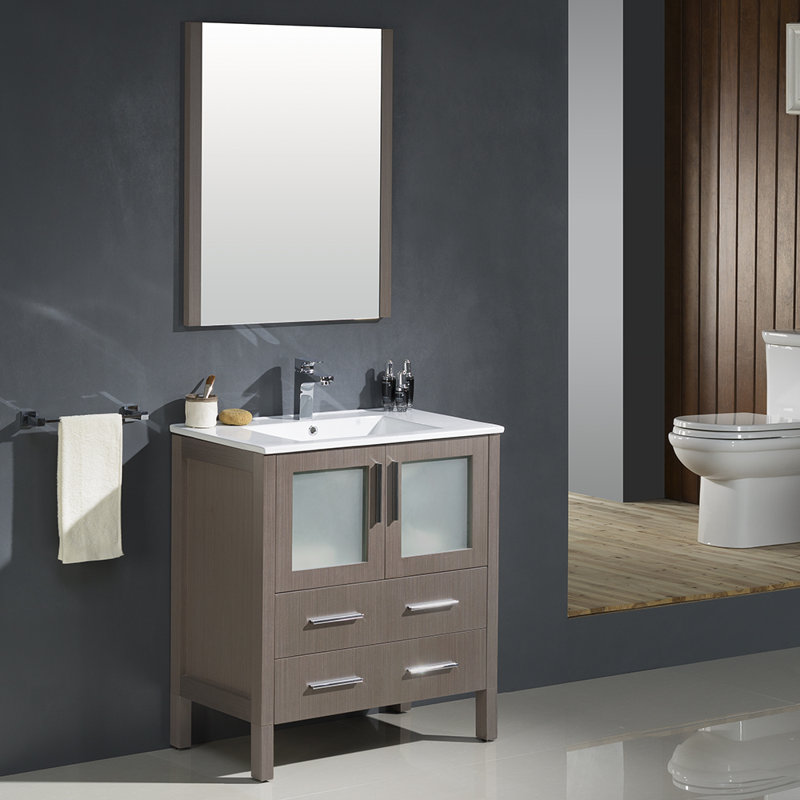 Fresca Torino 30 Single Modern Bathroom Vanity Set With Mirror Torino 30 Single Modern Bathroom Vanity Set With Mirror