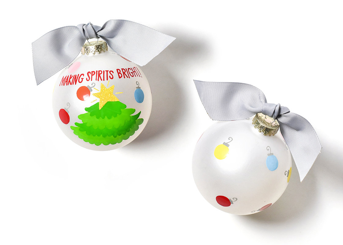 Coton Colors Making Spirits Bright Glass Ornament & Reviews  Wayfair